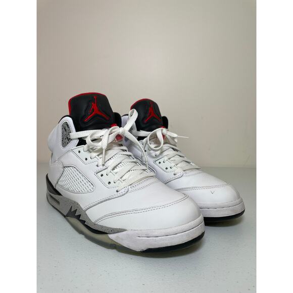 Nike Air Jordan 5 Retro White Fire Red Black Size 10 - 136027 104 main image 8